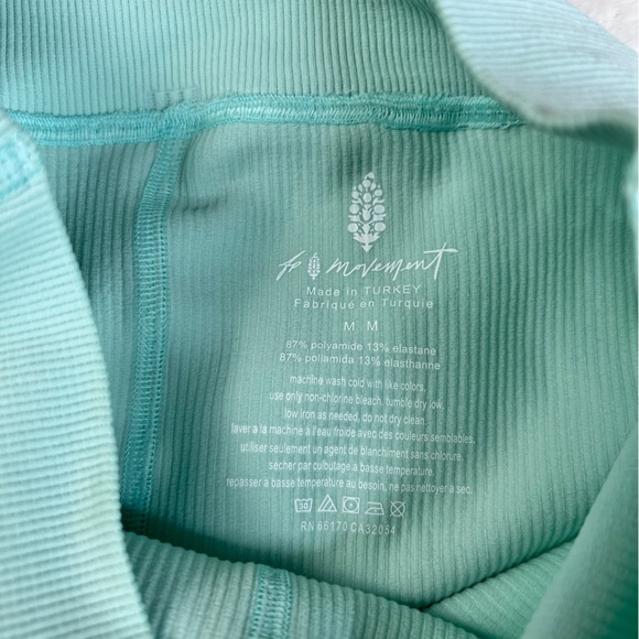 Free People Movement Turquoise Mint Free Throw Ribbed Biker Short Medium - Picture 8 of 9